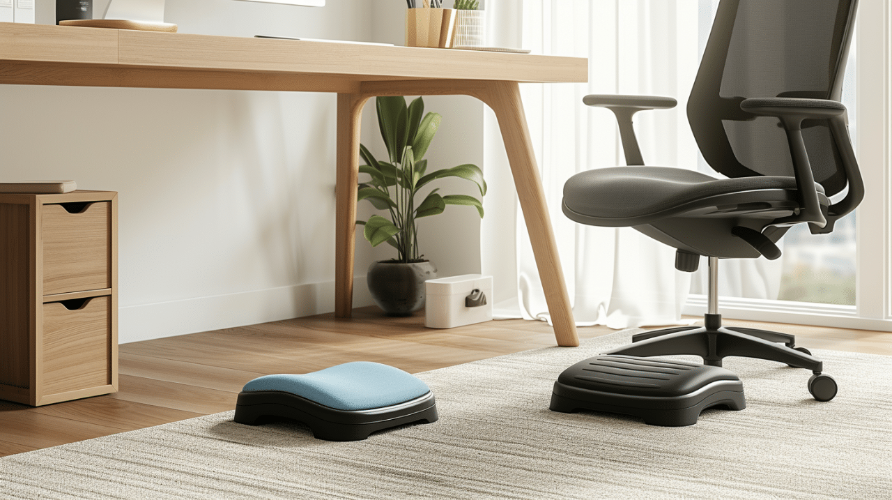 2 Supports à Peluche Gris Et Bleu – Repose-lunettes Bureau – Rayures élégantes – Base Large Stable